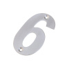 Номерок дверной ЧИБИС металлический 6-9 75х45мм Хром с комплектом крепежа З0982