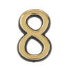 Номерок дверной ЧИБИС пластиковый самоклеящийся 8 Золото З0491ф