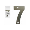 Номерок дверной ЧИБИС металлический 7 75х45мм Хром с комплектом крепежа З0983