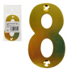 Номерок дверной ЧИБИС металлический 8 75х45мм Золото с комплектом крепежа З0975
