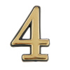 Номерок дверной ЧИБИС пластиковый самоклеящийся 4 Золото З0487ф
