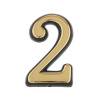 Номерок дверной ЧИБИС пластиковый самоклеящийся 2 Золото З0485ф